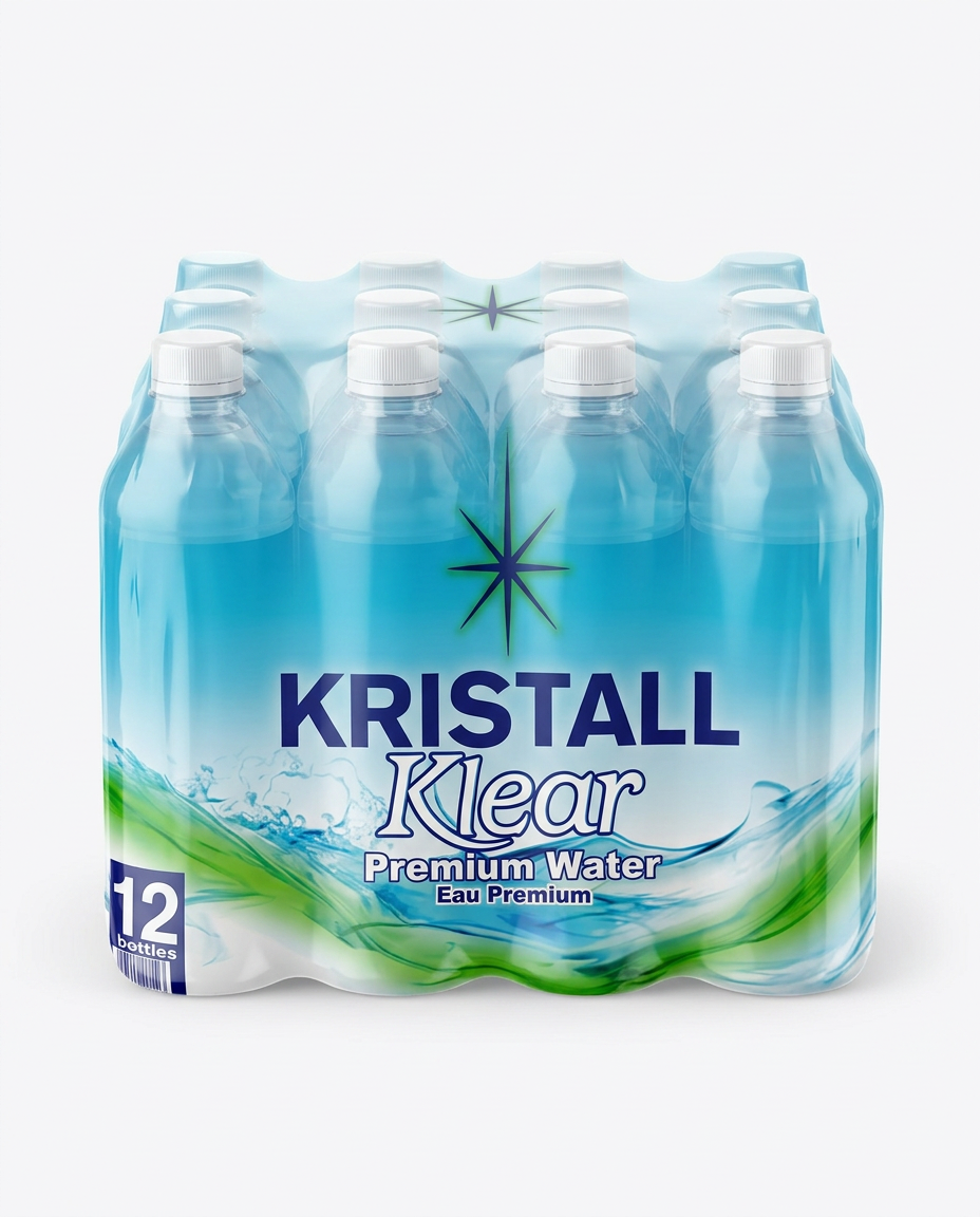 Kristall Klear Premium Water 12-bottle pack.